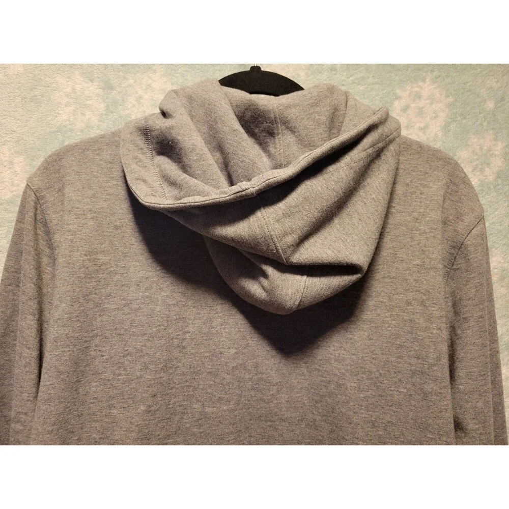 Banana Republic Lg Athletic Moisture Wicking Pullover Hoodie Gray 1/4 Zip Preppy